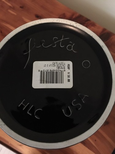 Fiesta Ware Large Black Canister