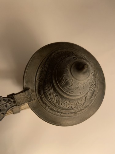 German Ceramic .5L Beer Stein Bei Trunk und Scherz/ bleibt Froh das Herz Lidded