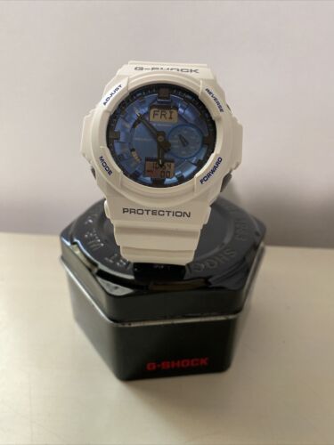 Casio G-SHOCK GA-150MF White w/Blue Metallic Rare! Fresh Battery | eBay Casio G-SHOCK GA-150MF White w/Blue Metallic Rare! Fresh Battery | eBay