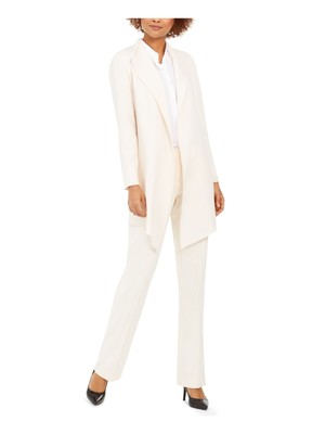 

ANNE KLEIN Женская белая эластичная рабочая куртка с длинным рукавом, Белый, 10770612