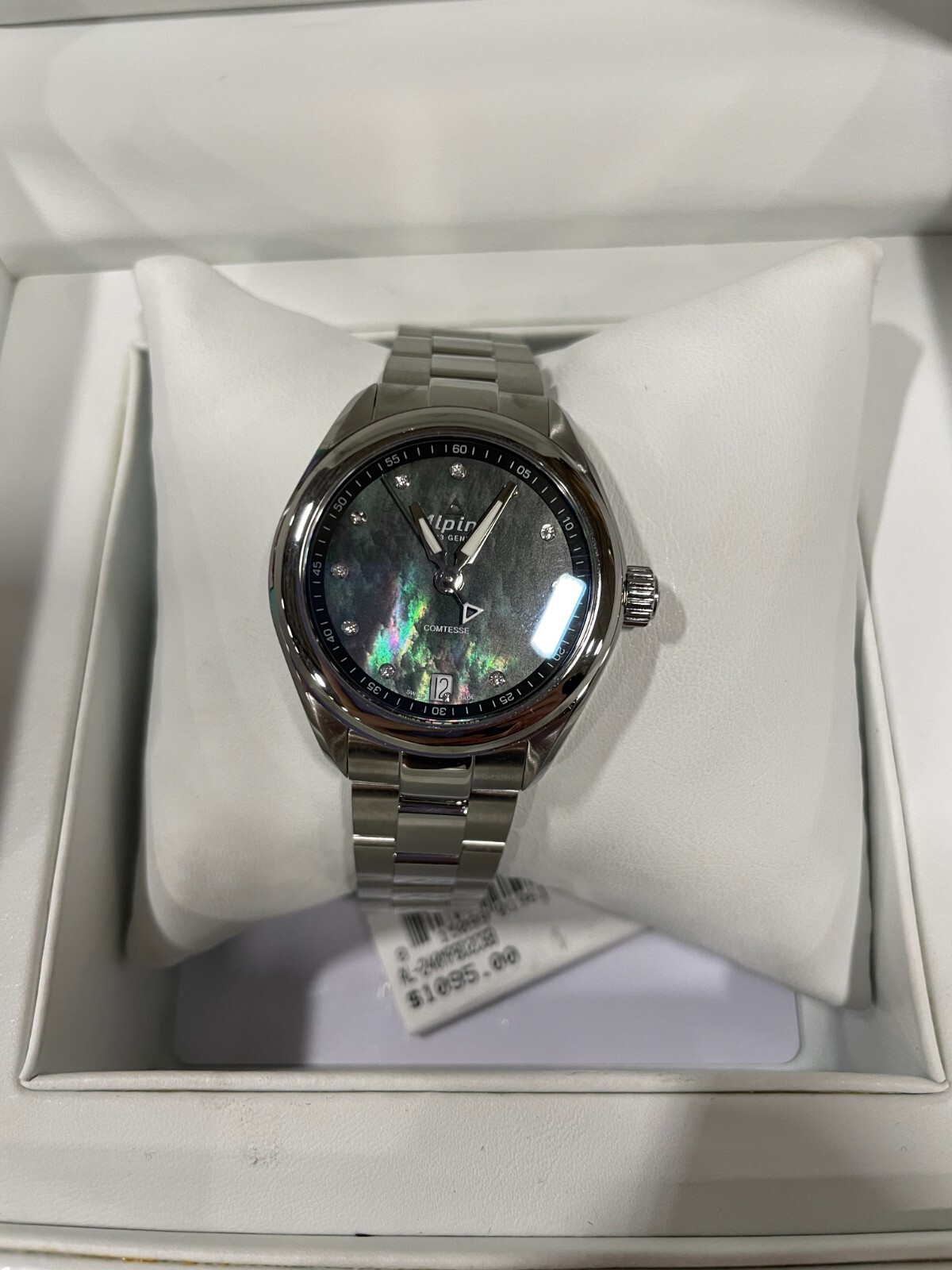 Pre-owned Alpina Comtesse Women's Swiss Quartz Diamond Accent Watch 34mm