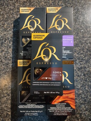 LOR Espresso Coffee Variety Pack 50 Capsules Nespresso Compatible  READ