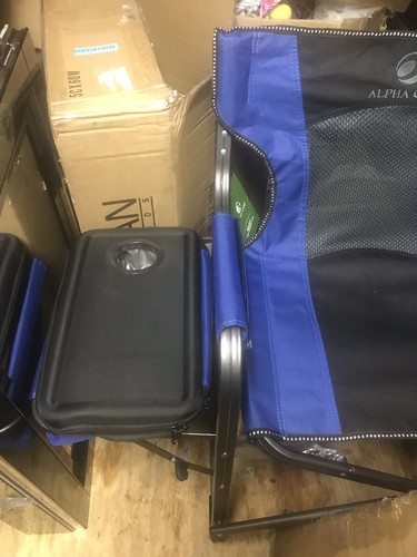 ALPHA CAMP Directors Chair Oversize Support 300 lbs Folding Portable Camping for