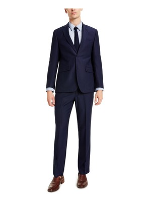 

PERRY ELLIS Mens Portfolio Темно-синий Немнущийся Пиджак, Navy, ES001SS3199