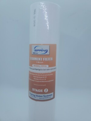 iSpring Water Systems FP15 5 Micron 10''x2.5'' Universal Sediment Filter Stage 1
