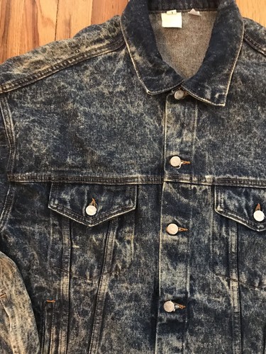 Vintage Rolling Rock Acid Washed Denim Jacket