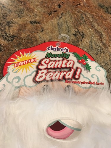 Claire's Christmas Novelty Santa Light Up Beard One Size Xmas Gag Gift