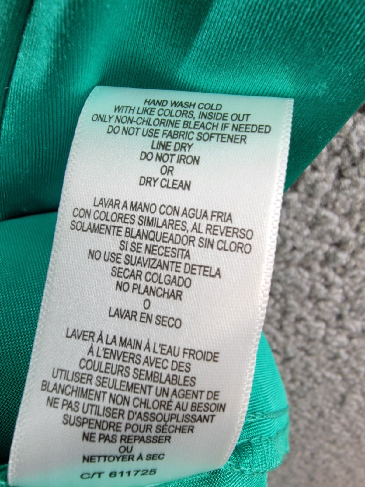 Violet Weekend One-Shoulder Tulle-Bodice Gown Juniors' 1/2 Jade Back Zip Closure - Picture 14 of 16