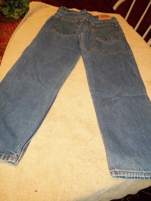 Levi's 550 Blue Unisex Denim Jeans 100% Cotton Blend SZ 14R 27/27 #12