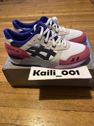 Pre-owned Asics Gel-lyte Iii White Black Pink Kith Kithstrike Rf Ronnie Fieg H301n-0190 B In White Pink