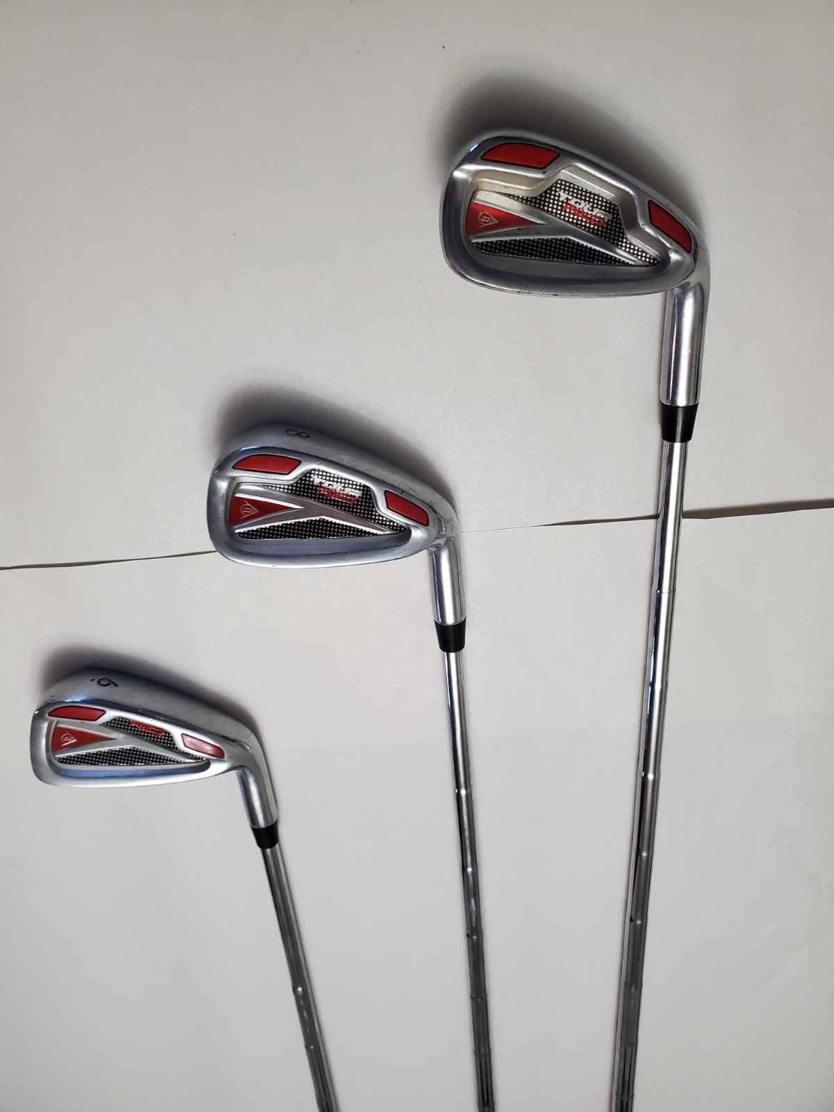 DUNLOP TOUR RED GOLF 6-8-9 IRONS STEEL SHAFT REGULAR FLEX