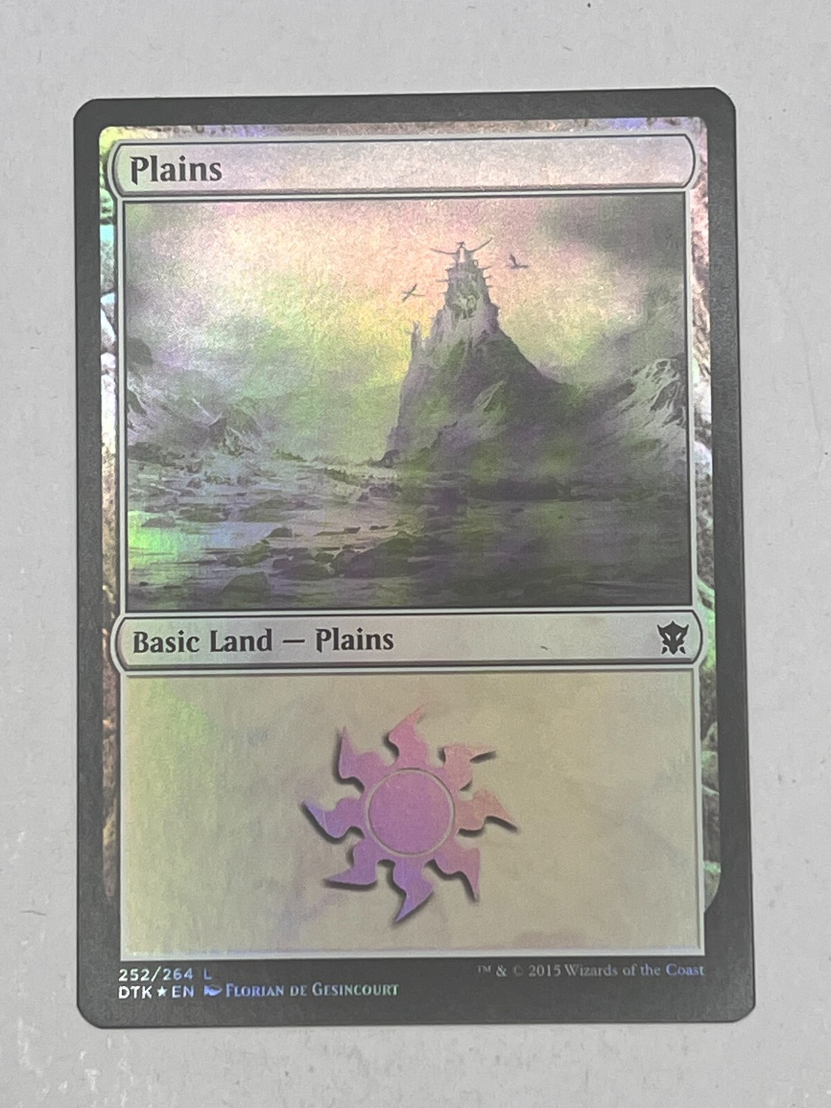 平地/Plains LEB Signed Artist Proof MTG Artist Proof Foil Plains (#252) DTK Signed by Florian De