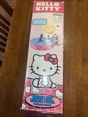 HELLO KITTY Vinyl Qiuck Set Kiddie POOL 6ft x 15in.  