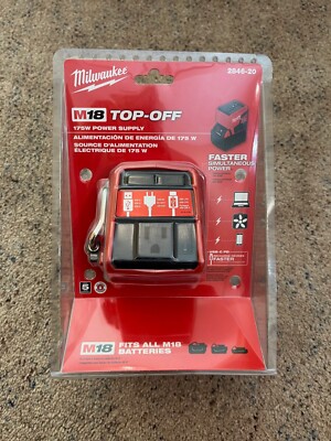 BRAND NEW Milwaukee M18 2846-20 Top-Off 175 Watt Power Supply