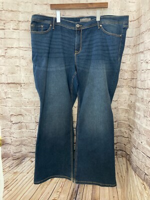 Torrid Jeans Womens 24 Regular Luxe Slim Boot Cut Super Stretch Denim Dark Wash