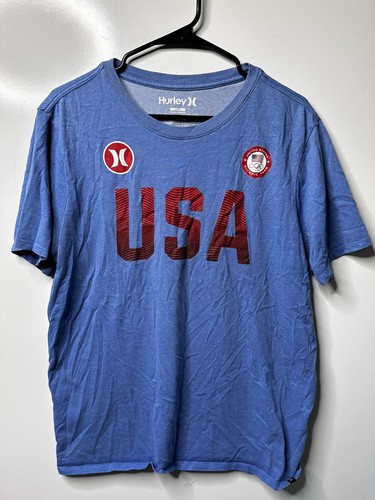 Hurley 2XL Olympic Surfing Blue T Shirt Men’s L
