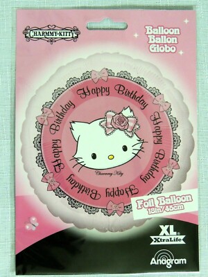 CHARMMY-KITTY   18'' FOIL HAPPY  BIRTHDAY BALLOON (REFILLABLE)   PARTY SUPPLIES