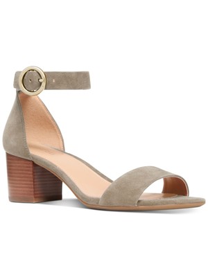 

MICHAEL MICHAEL KORS Женские Бежевые Кожаные Сандалии Lena с Круглым Носком на Блочном Каблуке, Бежевый, 40S9LEMS1S