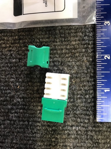 Lot of 50 RJ45/ Cat 5e Keystone Network/Ethernet 10/100/1000 Jack Punch GREEN