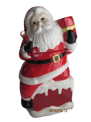 Martha Stewart Christmas Santa Cookie Jar 6.5'' x 6.5'' x 12'' Seasonal New in Box 