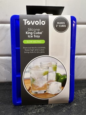Tovolo Silicone King Cube Ice Tray, 6-Cube, NEW