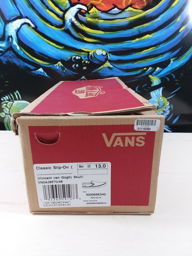 Vans Classic Slip-on X Van Gogh Museum Vincent Van Gogh "Skulls"  ships FAST!