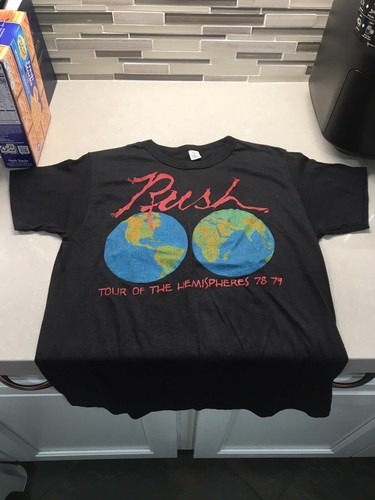 RUSH TOUR OF THE HEMISPHERES 78-79 Shirt Size Medium -Not a