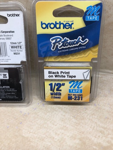 2 SEALED GENUINE BROTHER P-TOUCH M231 1/2