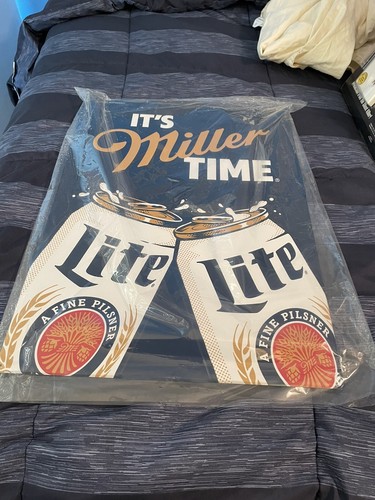 It’s Miller Time Miller Lite It's Miller Time Metal Tin Tacker Sign | 23.5