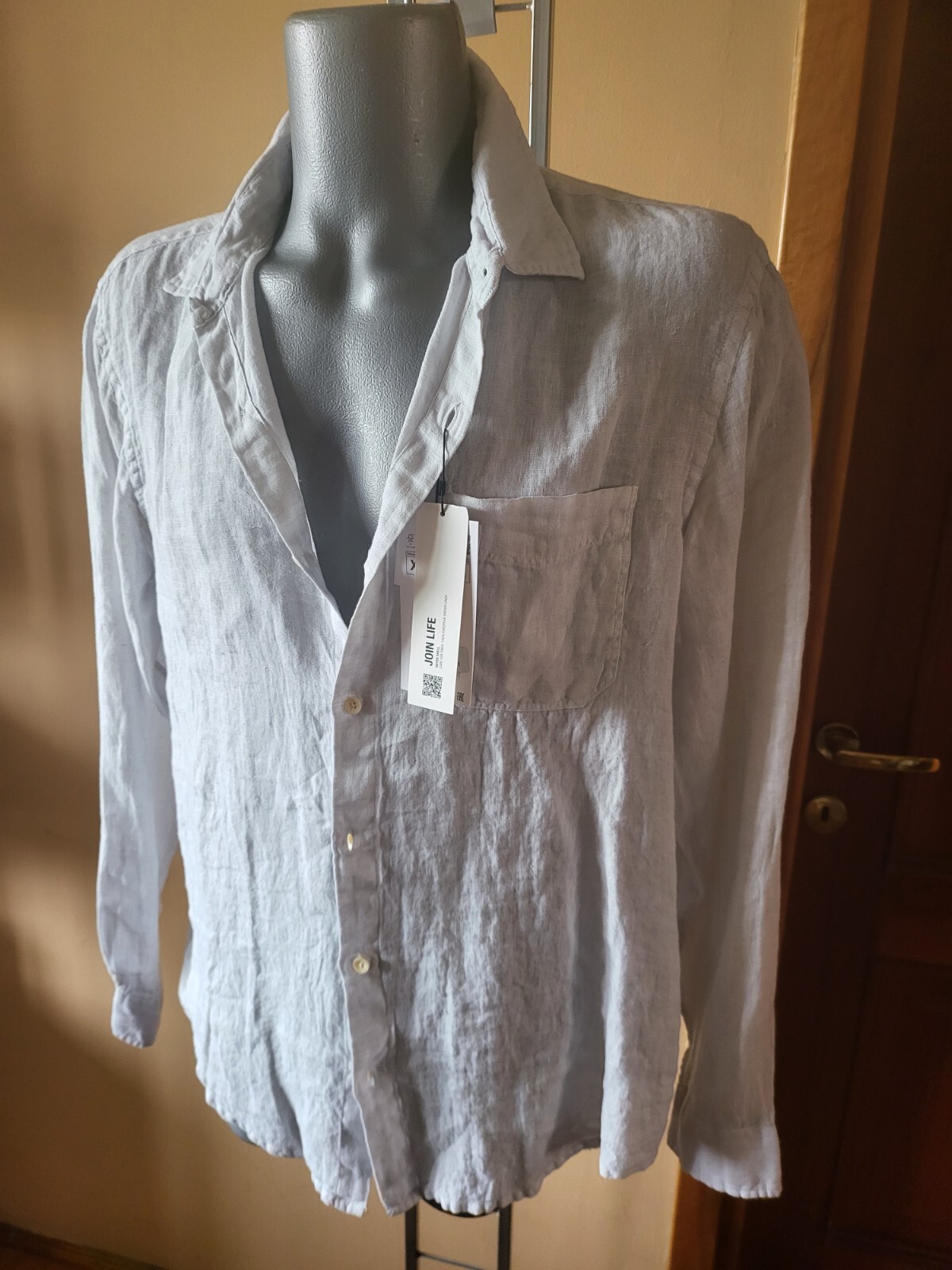 ZARA リネン100％シャツ 1195/442 ジャカード リネン＆コットンシャツ - ブラック | ZARA Japan / 日本