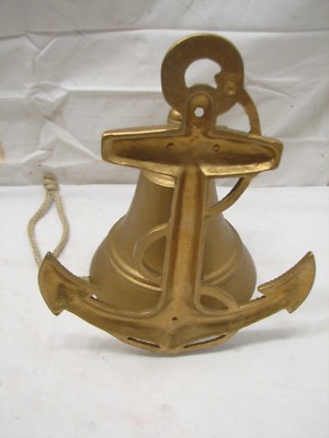Brass/Bronze Dinner Bell Nautical Ship's Anchor Sailor Wall Decor