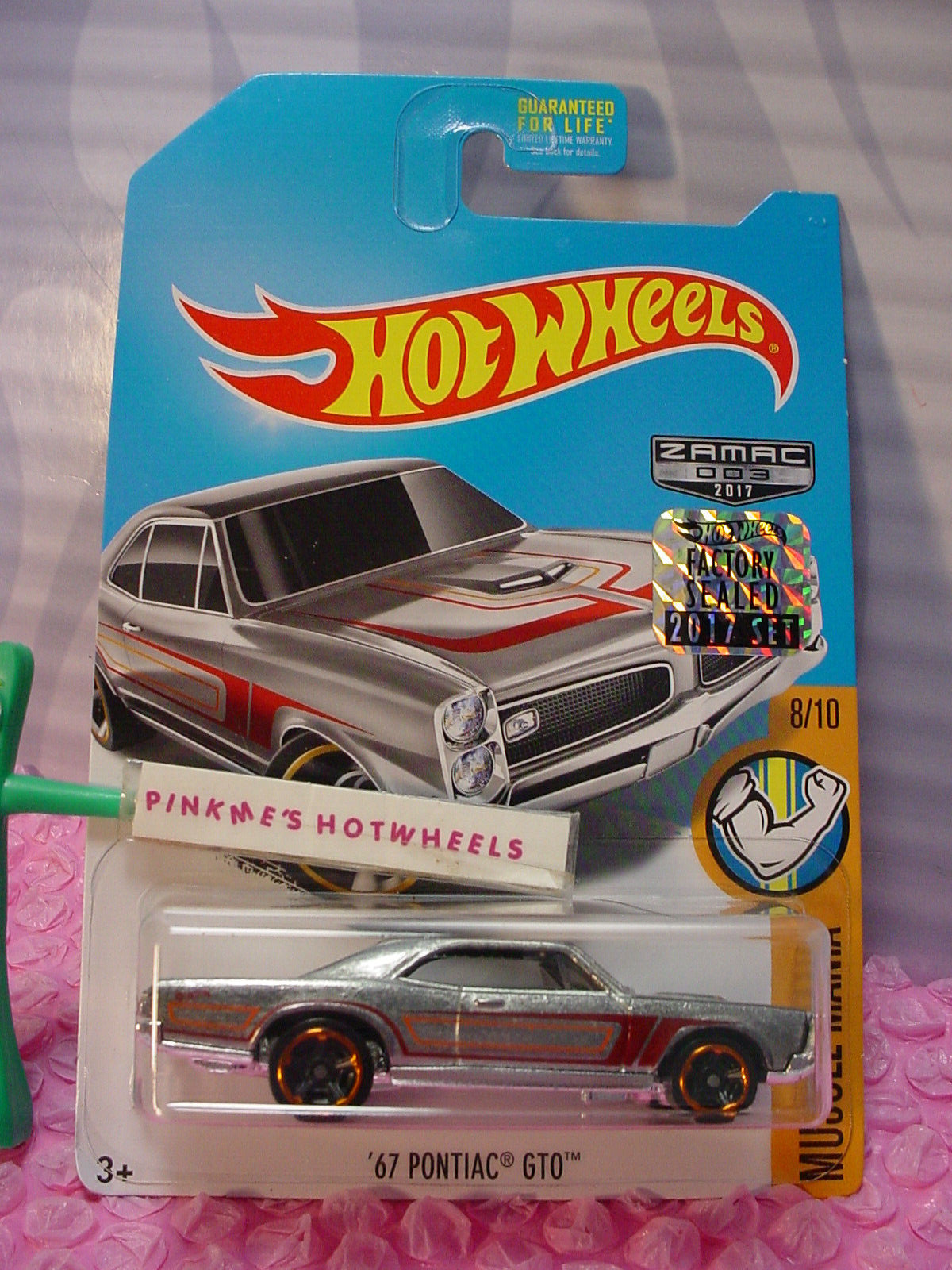 Hot Wheels '67 PONTIAC GTO #3 Walmart ZAMAC; orange mc5