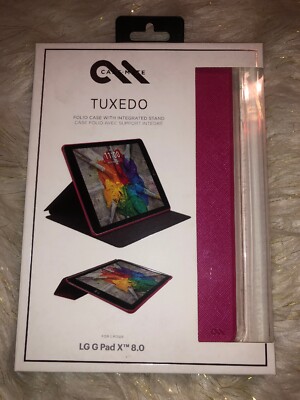 Case-Mate TUXEDO Folio Hard shell Case with Stand for LG G Pad X 8.0 - Pink