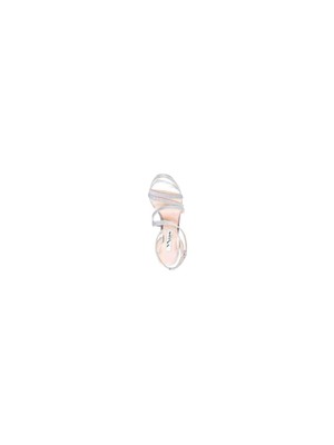 Женские серебристые босоножки NINA на платформе 0,5 с блестками Ryckie Stiletto Slingback, 9 М