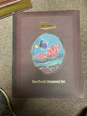 DISNEY PIXAR FINDING NEMO STORYBOOK 6 pc SET CHRISTMAS ORNAMENTS 