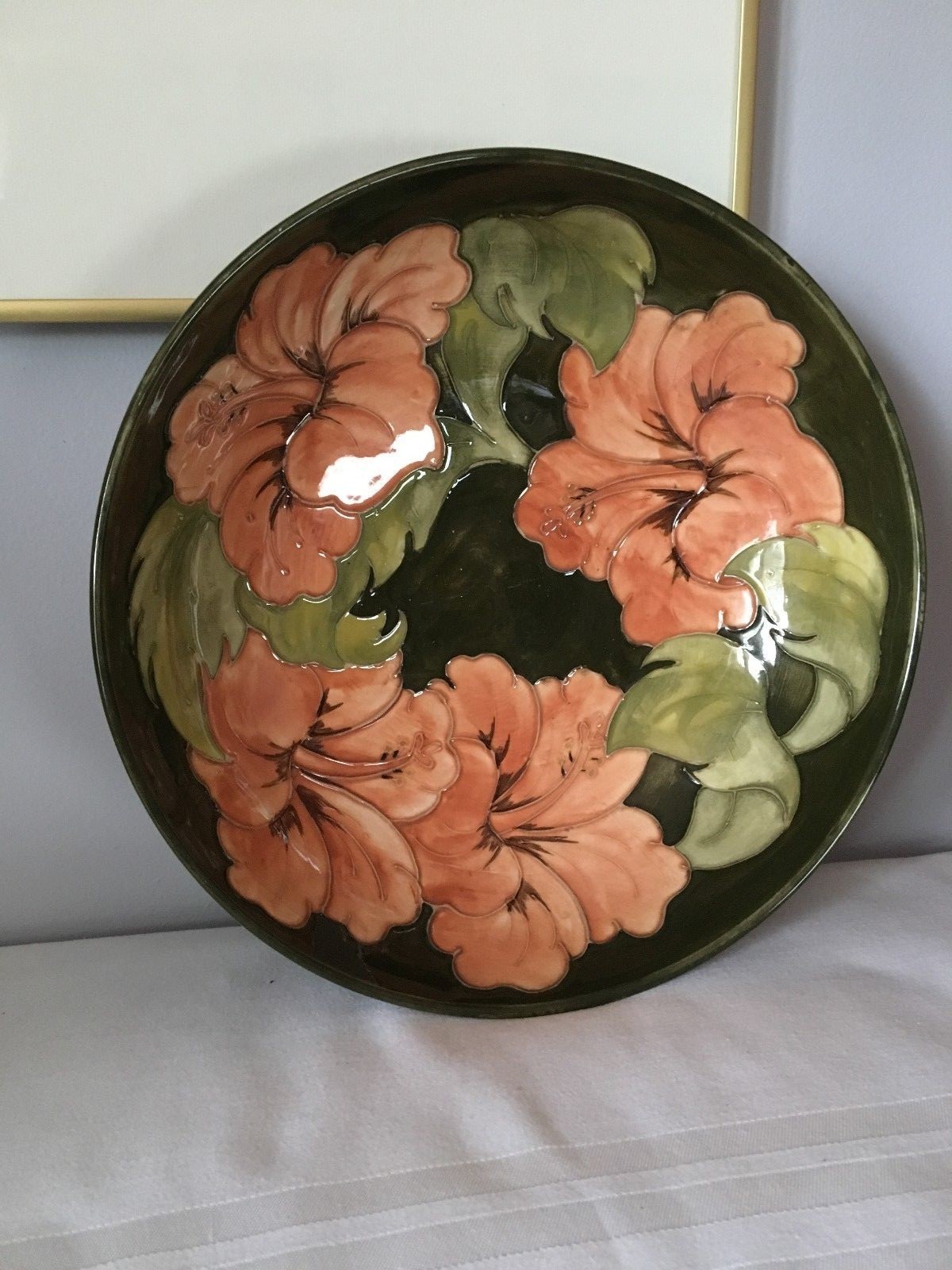 Vintage Moorcroft Fruit Bowl Hibiscus Pattern
