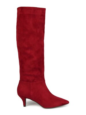 

JOURNEE COLLECTION Женские красные туфли из пеноматериала с очень широкими каблуками Vellia и каблуком-котенком, Красный, VELLIA-XWC
