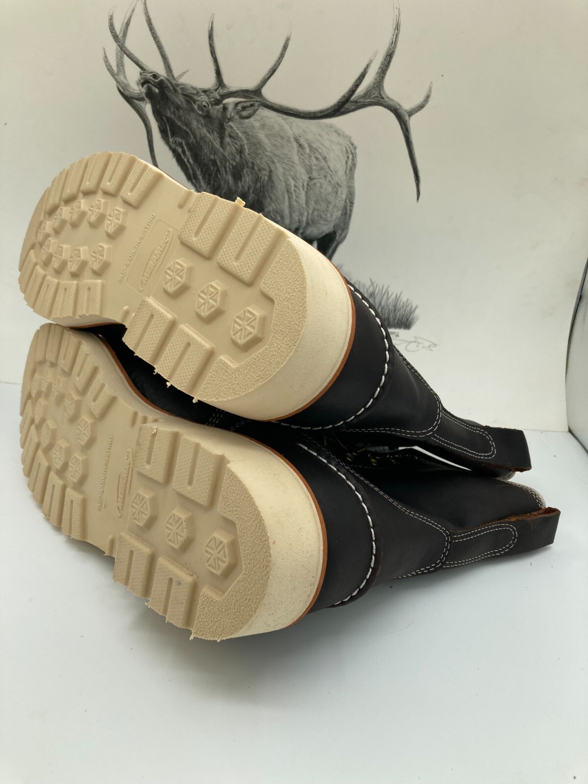 Pre-owned Thorogood Work Boot,  814-3800, 8” & Soft Toe Wedge, Waterproof, Made In Usa In Brown