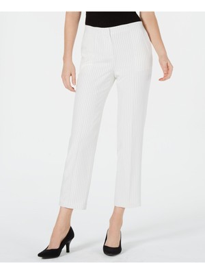 

KASPER Женские белые шорты прямого кроя в тонкую полоску, Белый, 10714044