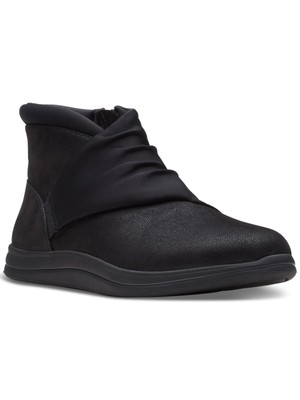 

CLARKS Женские черные ботильоны с круглым носком и рюшами, поглощающие удары Breeze Dusk, Черный, 26169537