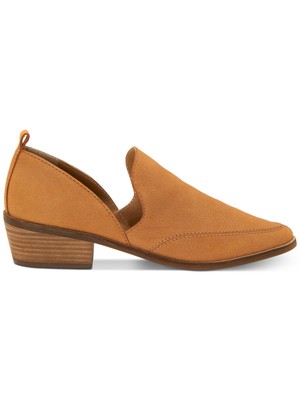 

LUCKY BRAND Женские кожаные туфли на плоской подошве без шнуровки Mahzan коричневого цвета с вырезами на блочном каблуке 8,5 м, Коричневый, LK-MAHZAN