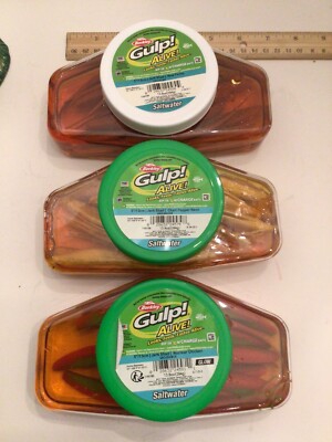 Gulp Alive. New. Unopened. Three Paks As Pictured. Gulp Saltwater Bait
