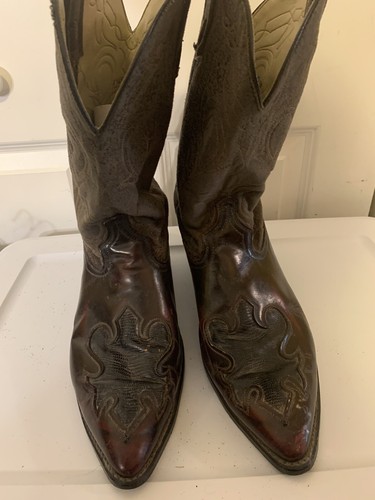 Mens Sz 13 Ew Brown Old West Smooth Leather