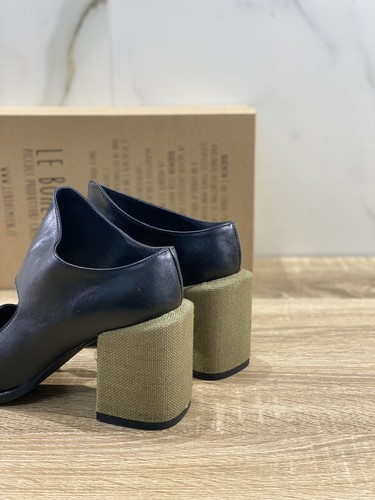 LE BOHÉMIEN LE BOHEMIEN SANDALE FRAUEN T8084 SCHWARZES LEDER MADE IN ITALY 39