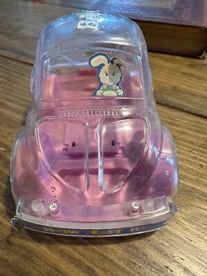 VTG Clear Plastic Volkswagen VW Beetle Easter BANK Toy