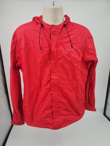 Vineyard Vines 100% Nylon Waterproof Hooded Rain Jacket Men's Medium Red