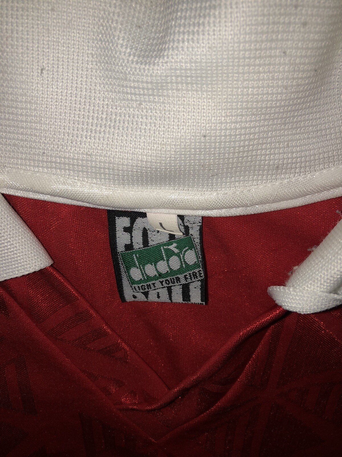 Diadora Rare Vintage Retro SL Benfica Shirt Size Large