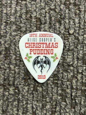 Alice Cooper  Johnny Depp  2019 Christmas Pudding Guitar Pick-Very Rare