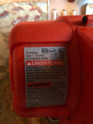 Black & Decker 18Volt  FIRESTORM  FS18PS Drill And Circular Saw FS 1806CS