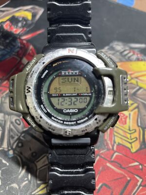 Casio Prt-40 Vintage Digital Watch Triple Sensor New Battery Good Working Order